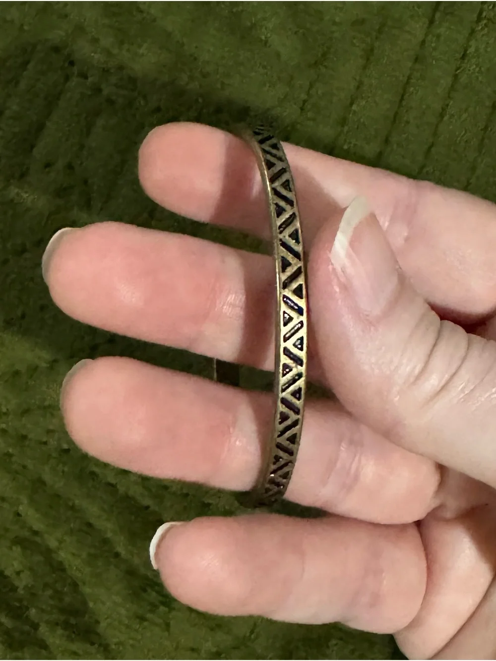 Classic Brass Geometric Cuff Bracelet